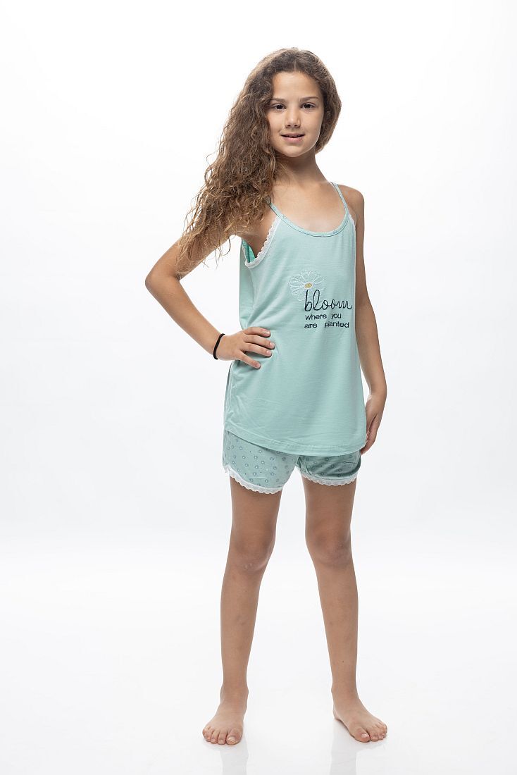 ΚΟΡΙΤΣΙΣΤΙΚΗ ΕΦΗΒΙΚΗ ΚΟΝΤΗ ΒΑΜΒΑΚΕΡΗ ΠΙΤΖΑΜΑ ΜΕ ΤΙΡΑΝΤΑ ΛΕΠΤΟΜΕΡΕΙΕΣ ΔΑΝΤΕΛΑΣ ΚΑΙ ΤΥΠΩΜΑ BLOOM