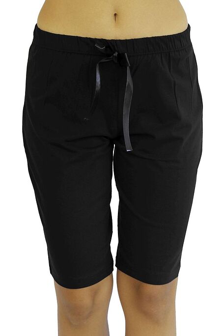 WOMAN COTTON BERMUDA PLAIN KNEE-HIGH WITH ELASTIC WAISTBAND WITH DRAWSTRING