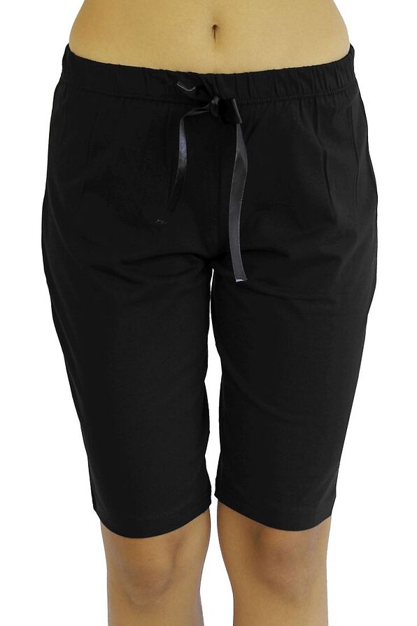 WOMAN COTTON BERMUDA PLAIN KNEE-HIGH WITH ELASTIC WAISTBAND WITH DRAWSTRING