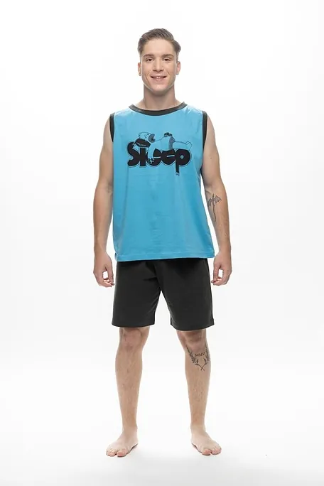 ΑΝΔΡΙΚΗ ΚΟΝΤΗ ΒΑΜΒΑΚΕΡΗ ΠΙΤΖΑΜΑ ΜΕ ΤΥΠΩΜΑ FUNNY SLEEP