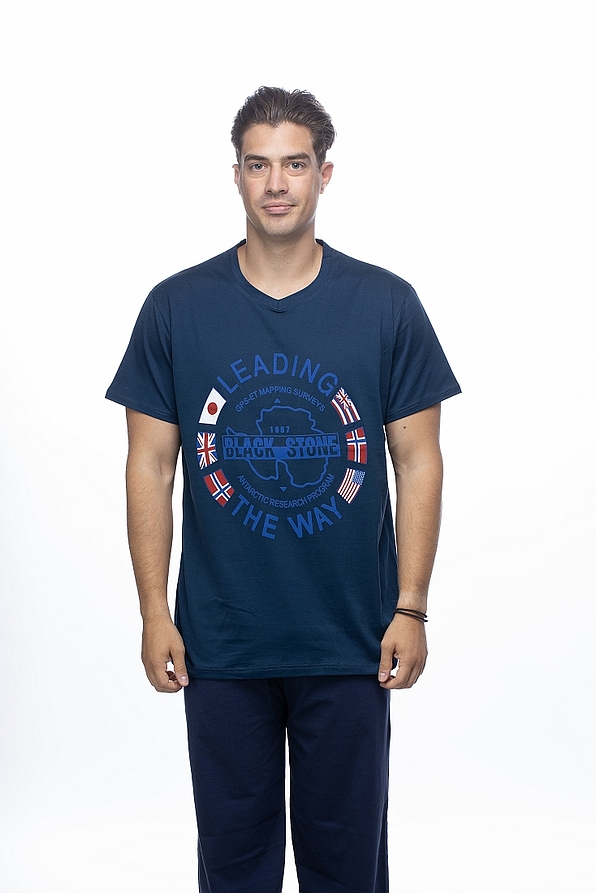 ΑΝΔΡΙΚΟ ΒΑΜΒΑΚΕΡΟ T-SHIRT ΜΕ ΤΥΠΩΜΑ LEADING THE WAY