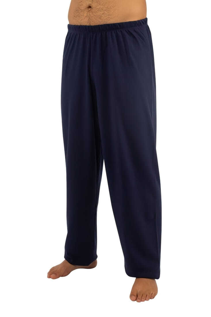 ΑΝΤΡΙΚΟ ΒΑΜΒΑΚΕΡΟ INTERLOCK ΠΑΝΤΕΛΟΝΙ ΠΙΤΖΑΜΑΣ ΜΟΝΟΧΡΩΜΟ ΜΕ ΑΝΟΙΧΤΟ ΜΠΑΤΖΑΚΙ