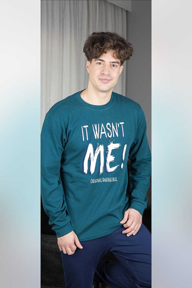 ΑΝΤΡΙΚΗ ΜΑΚΡΙΑ ΒΑΜΒΑΚΕΡΗ INTERLOCK ΠΙΤΖΑΜΑ ΤΥΠΩΜΑ IT WASN'T ΣΤΕΝΗ ΓΡΑΜΜΗ ME ΜΠΑΤΖΑΚΙ ΜΕ ΛΑΣΤΙΧΟ