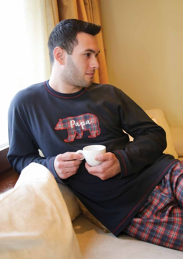 GALAXY - MEN FASHION COTTON LONG PYJAMAS