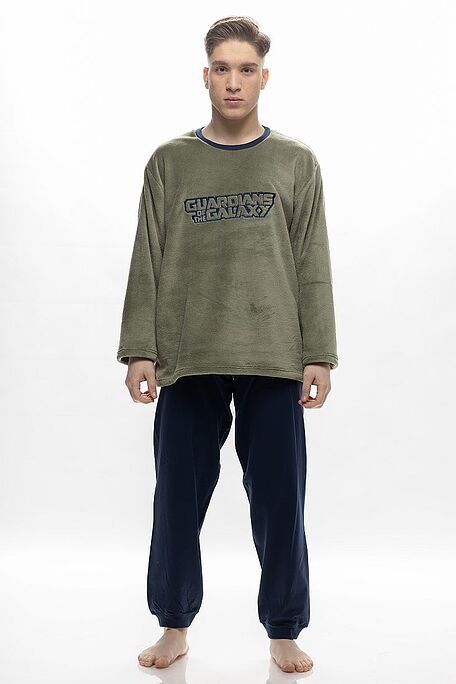 MAN LONG CORAL FLEECE PYJAMAS WITH GUARDIANS OF THE GALAXY EMBROIDERY