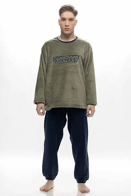 ΑΝΤΡΙΚΗ ΜΑΚΡΙΑ CORAL FLEECE ΠΙΤΖΑΜΑ ΜΕ ΚΕΝΤΗΜΑ GUARDIANS OF THE GALAXY