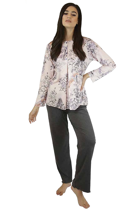 GALAXY - WOMEN COTTON FASHION LONG PYLAMAS