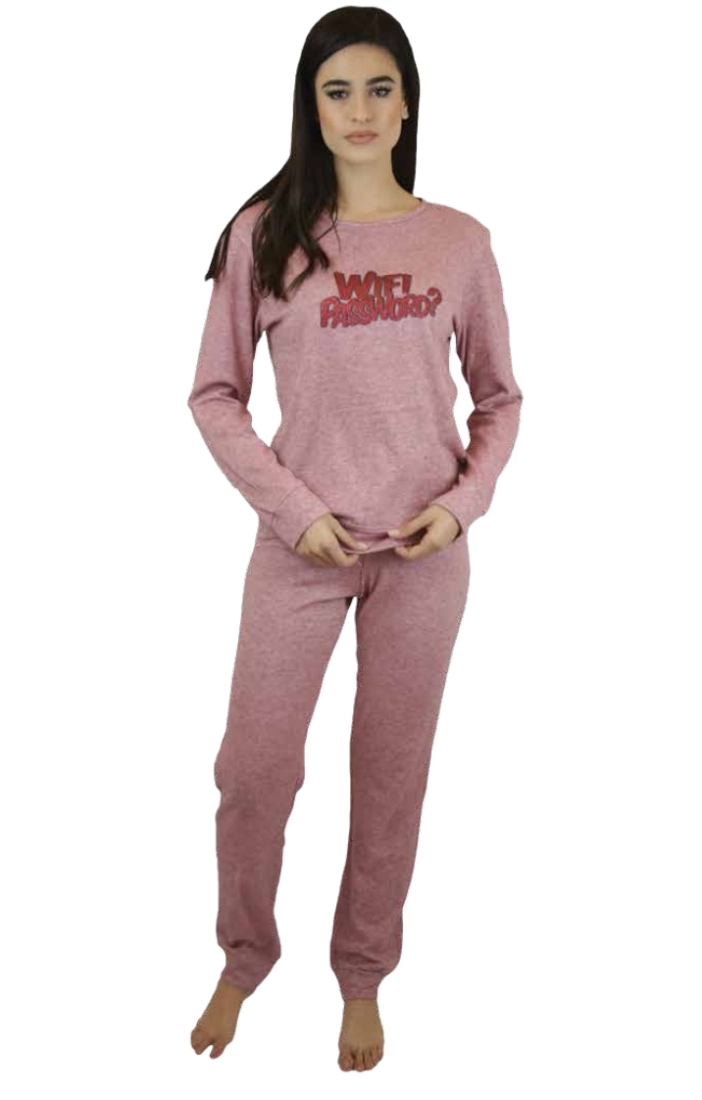 GALAXY - ΓΥΝΑΙΚΕΙΑ ΠΥΖΑΜΑ ΜΠΛΟΥΖΑ ΙΝΤΕΡΛΟΚ ΠΑΝΤΟΥ ΡΙΠ ΣΕ ΣΤΕΝΗ ΓΡΑΜΜΗ