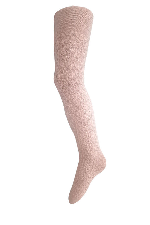 POMPEA GCL-PRINCESS - KIDS COTTON TIGHTS WITH 3D ZIG-ZAG MOTIFS