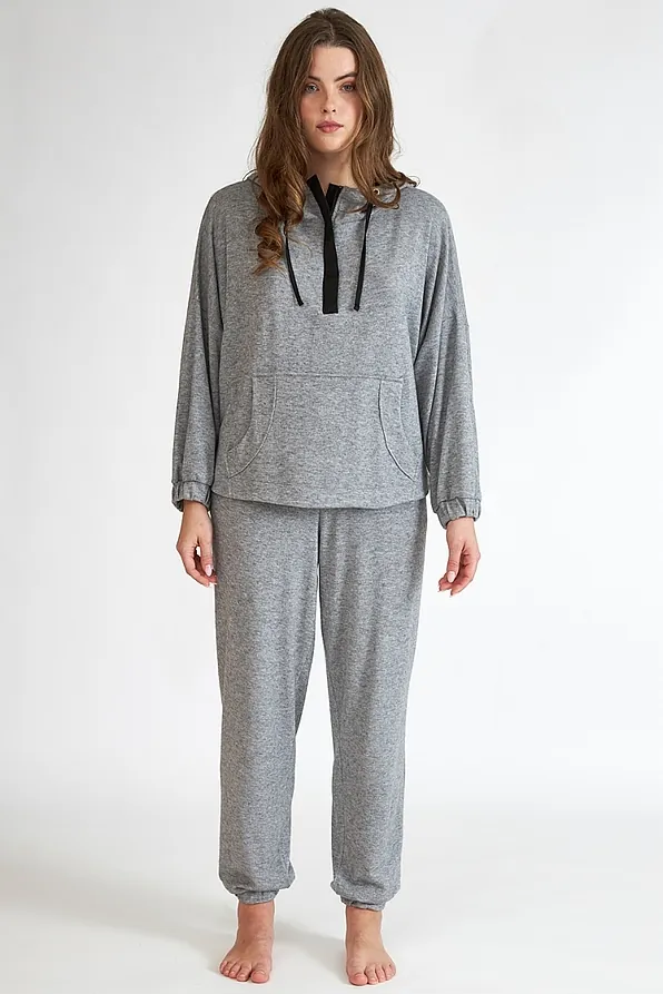 ΓΥΝΑΙΚΕΙΑ ΜΑΚΡΙΑ FLEECE ΦΟΡΜΑ ΜΕ ΦΕΡΜΟΥΑΡ ΣΤΟ ΣΤΗΘΟΣ ΜΠΡΟΣΤΙΝΗ ΤΣΕΠΗ ΚΟΥΚΟΥΛΑ ΜΕ ΚΟΡΔΟΝΙΑ ΚΑΙ ΜΠΑΤΖΑΚΙ ΜΕ ΛΑΣΤΙΧΟ