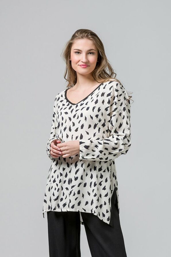 HARMONY- WOMEN FASHION PYJAMAS WITH BLACK-WHITE MOTIF