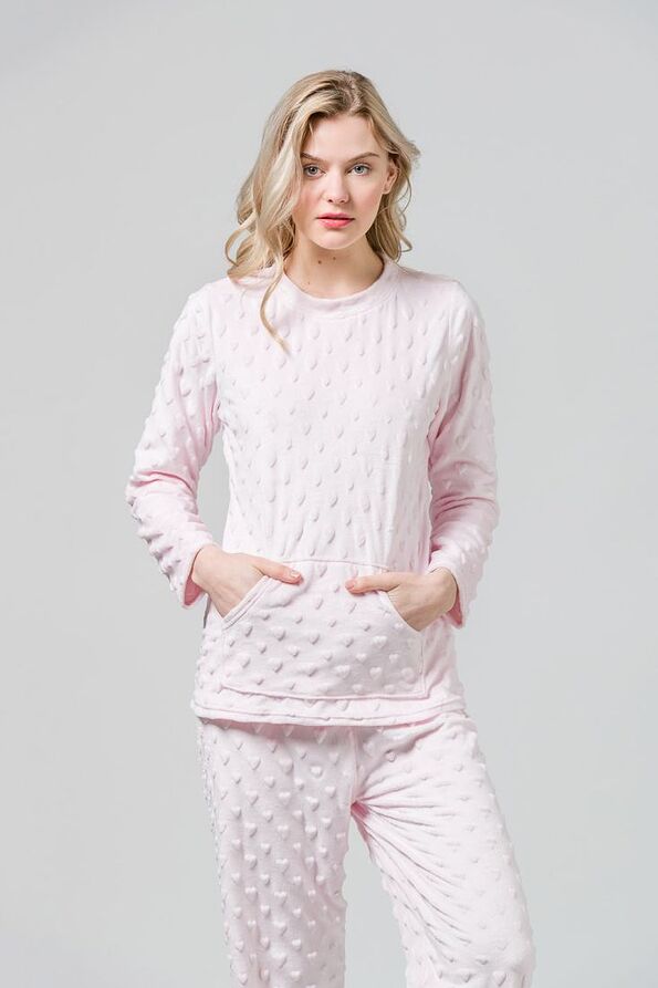 HARMONY - WOMEN FLEECE FASHION PYZAMAS WITH MOTIF