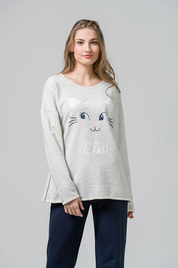 HARMONY - WOMEN COTTON FASHION PYJAMAS WITH MOTIF