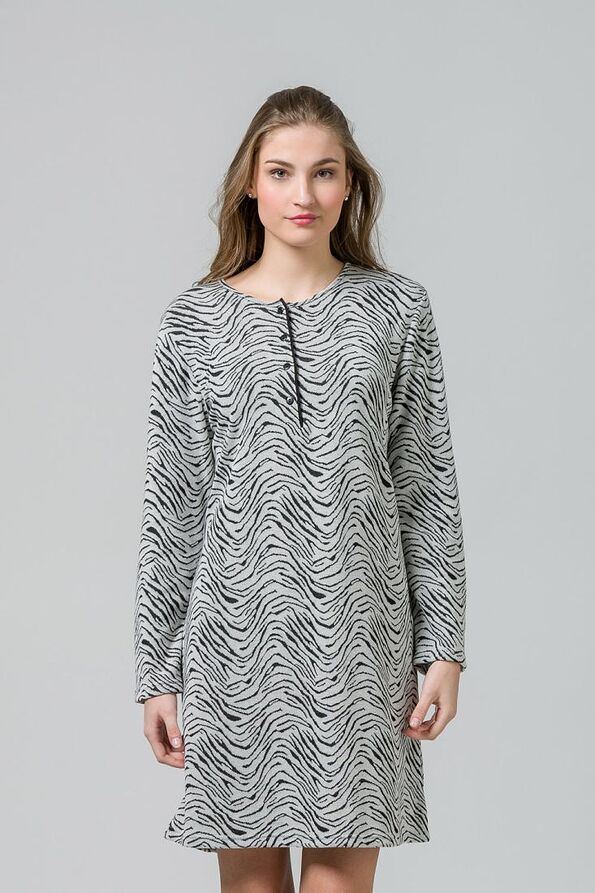 HARMONY - WOMEN FASHION NIGHTDRESS WITH ZEBRA MOTIF