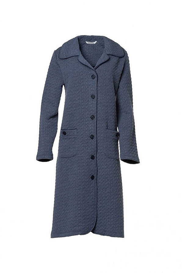 HARMONY - WOMEN'S COTTON CAPITON ROBE WITH BUTTONS