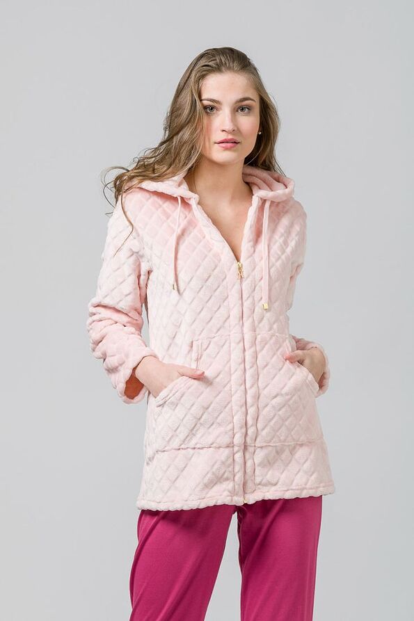 HARMONY - WOMEN SHORT JACKET WITH ZIPPER & HOOD