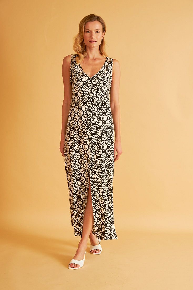 ΓΥΝΑΙΚΕΙΟ ΜΑΚΡΥ ΕΜΠΡΙΜΕ ΦΟΡΕΜΑ ΑΠΌ ΒΙΣΚΟΖΗ  ΜΕ ΜΠΡΟΣΤΙΝΟ ΣΚΙΣΙΜΟ