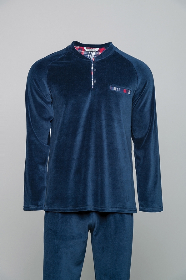 HARMONY- MEN COTTON FASHION LONG VELOUTE PYJAMAS