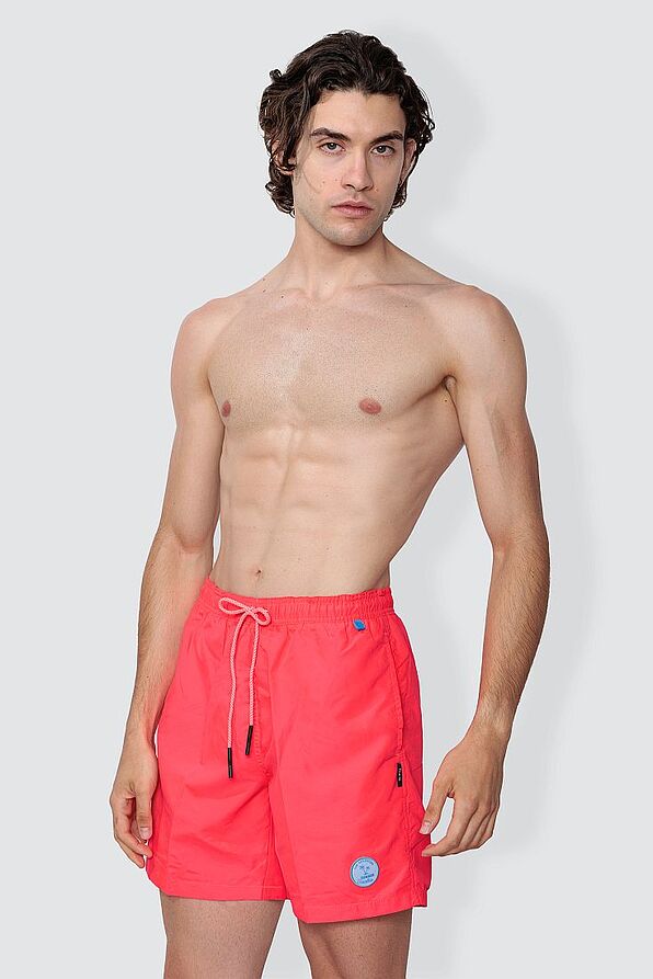 MAN SWIMWEAR BERMUDA PLAIN CHANGING INTO PRINT WHEN WET QUICK DRY WITH POCKETS - MAGIC