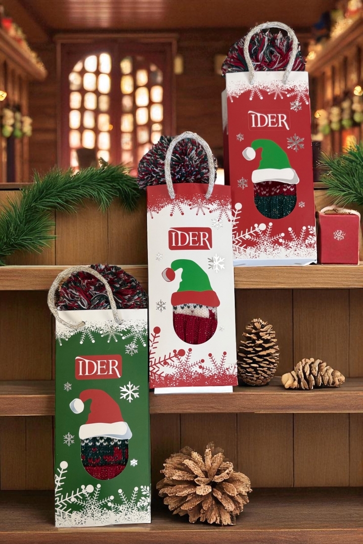 ΧΡΙΣΤΟΥΓΕΝΝΙΑΤΙΚΟ ΑΚΡΥΛΙΚΟ ΣΚΟΥΦΑΚΙ ΜΕ ΓΥΑΛΙΣΤΕΡΕΣ ΛΕΠΤΟΜΕΡΕΙΕΣ