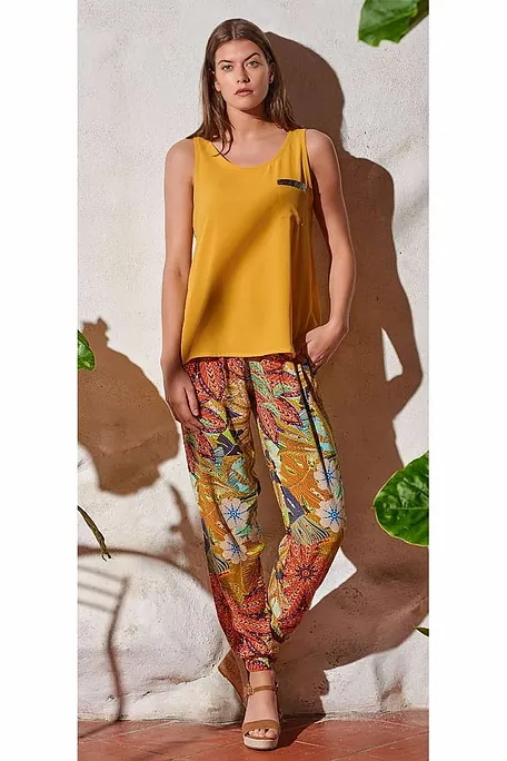 ΠΑΝΤΕΛΟΝΙ ΜΕ ΛΑΣΤΙΧΟ ΣΤΟ ΤΕΛΕΙΩΜΑ ΚΑΙ ΣΧΕΔΙΟ ΦΥΛΛΑ