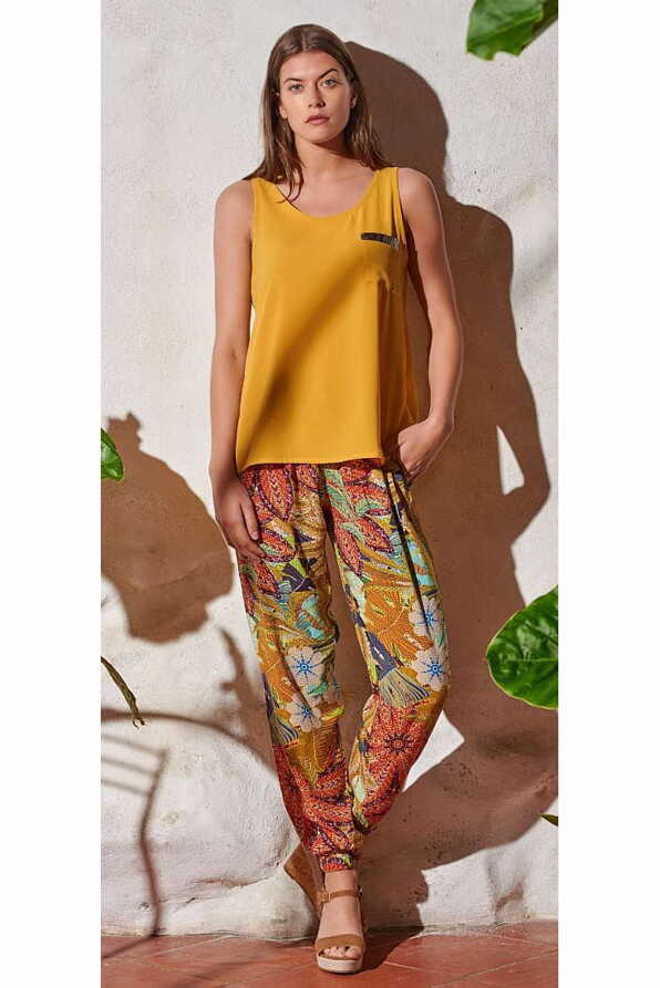 ΠΑΝΤΕΛΟΝΙ ΜΕ ΛΑΣΤΙΧΟ ΣΤΟ ΤΕΛΕΙΩΜΑ ΚΑΙ ΣΧΕΔΙΟ ΦΥΛΛΑ