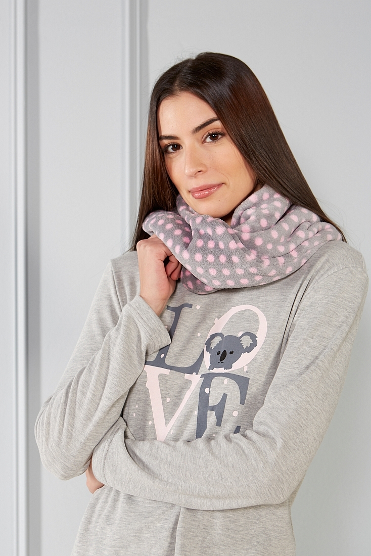 ΓΥΝΑΙΚΕΙΑ ΛΑΙΜΟΥΔΙΕΡΑ FLEECE ΜΕ ΣΧΕΔΙΟ ΠΟΥΑ