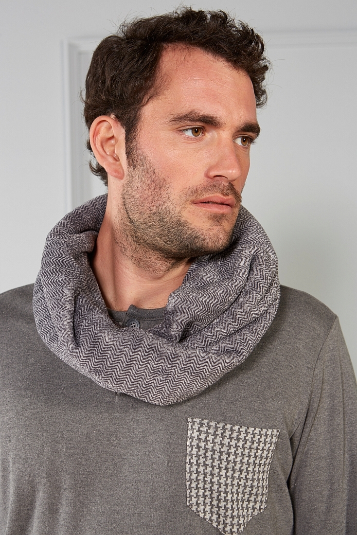 ΑΝΔΡΙΚΗ ΛΑΙΜΟΥΔΙΕΡΑ FLEECE ΜΕ ΣΧΕΔΙΟ ΨΑΡΟΚΟΚΑΛΟ