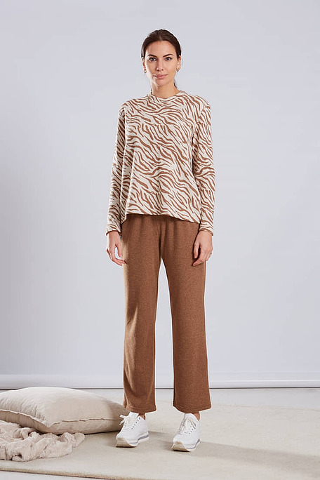 ΓΥΝΑΙΚΕΙΑ ΒΑΜΒΑΚΕΡΗ ΦΟΥΤΕΡ ΦΟΡΜΑ ΜΕ ZEBRA ANIMAL ΣΧΕΔΙΟ ΚΑΙ ΑΝΟΙΧΤΟ ΜΠΑΤΖΑΚΙ