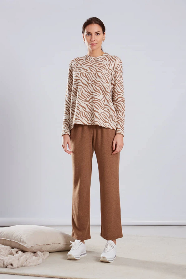 ΓΥΝΑΙΚΕΙΑ ΒΑΜΒΑΚΕΡΗ ΦΟΥΤΕΡ ΦΟΡΜΑ ΜΕ ZEBRA ANIMAL ΣΧΕΔΙΟ ΚΑΙ ΑΝΟΙΧΤΟ ΜΠΑΤΖΑΚΙ