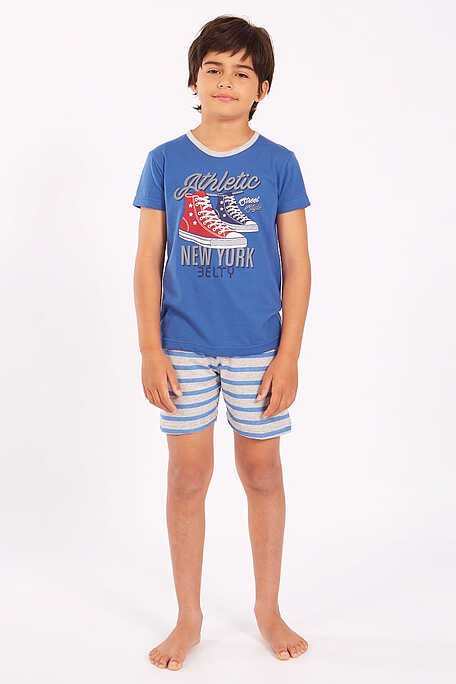 ΑΓΟΡΙΣΤΙΚΗ ΠΙΤΖΑΜΑ ΒΑΜΒΑΚΕΡΗ ΚΟΝΤΗ ΜΕ ΣΧΕΔΙΟ ΠΑΠΟΥΤΣΙΑ ΚΟΝΤΟ ΜΑΝΙΚΙ ΚΑΙ ΡΙΓΕ ΣΟΡΤΣ