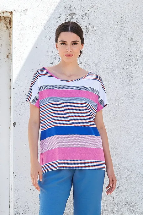 ΓΥΝΑΙΚΕΙΑ VISCOSE ΜΠΛΟΥΖΑ ΡΙΓΕ ΜΕ ΑΝΟΙΧΤΟ ΛΑΙΜΟ ΚΑΙ ΚΟΝΤΟ ΜΑΝΙΚΙ