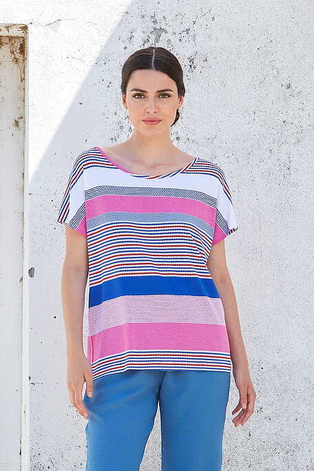 ΓΥΝΑΙΚΕΙΑ VISCOSE ΜΠΛΟΥΖΑ ΡΙΓΕ ΜΕ ΑΝΟΙΧΤΟ ΛΑΙΜΟ ΚΑΙ ΚΟΝΤΟ ΜΑΝΙΚΙ