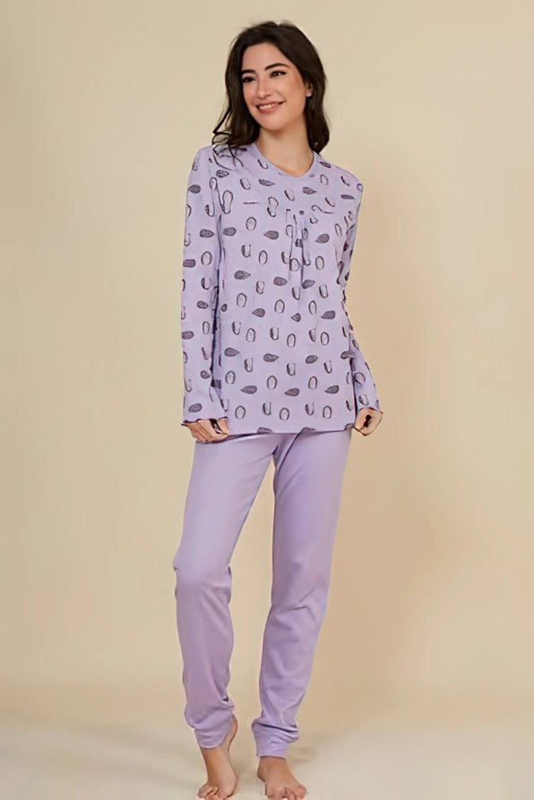 ΓΥΝΑΙΚΕΙΑ ΜΑΚΡΙΑ ΒΑΜΒΑΚΕΡΗ ΠΙΤΖΑΜΑ ΜΕ ΕΣΩΤΕΡΙΚΗ ΦΑΝΕΛΑ ΚΑΙ ΠΑΝΤΕΛΟΝΙ ΜΕ ΠΛΑΙΝΕΣ ΤΣΕΠΕΣ ΚΑΙ ΑΝΟΙΧΤΟ ΜΠΑΤΖΑΚΙ