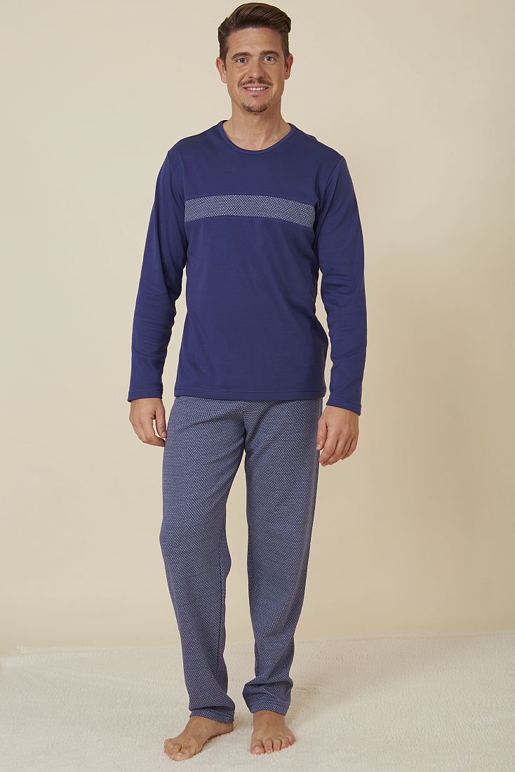 ΑΝΔΡΙΚΗ ΜΑΚΡΙΑ ΒΑΜΒΑΚΕΡΗ ΠΙΤΖΑΜΑ ΜΕ ΕΣΩΤΕΡΙΚΗ ΦΑΝΕΛΑ ΚΑΙ ΑΝΟΙΧΤΟ ΜΠΑΤΖΑΚΙ