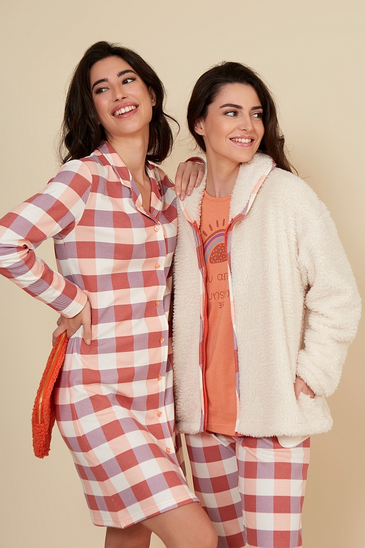 ΓΥΝΑΙΚΕΙΟ ΚΟΝΤΟ ΒΑΜΒΑΚΕΡΟ ΝΥΧΤΙΚΟ ME ΕΣΩΤΕΡΙΚΗ ΦΑΝΕΛΑ ΚΟΥΜΠΙΑ ΚΑΙ ΚΑΡΟ ΣΧΕΔΙΟ