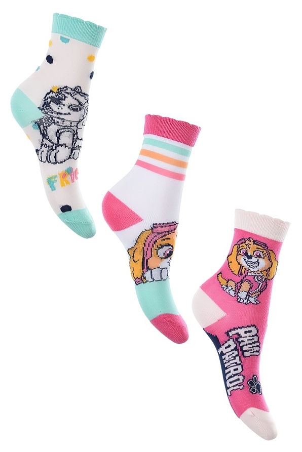 PAW PATROL 3-PACK GIRL COTTON SOCKS