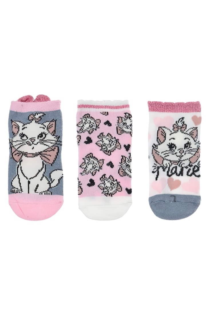 DISNEY ARISTOCATS BABY MARIE 3-PACK ΒΡΕΦΙΚΗ ΚΟΡΙΤΣΙΣΤΙΚΗ ΚΑΛΤΣΑ ΜΕ ΛΟΥΡΕΞ ΚΑΙ GLITTER ΛΕΠΤΟΜΕΡΕΙΕΣ