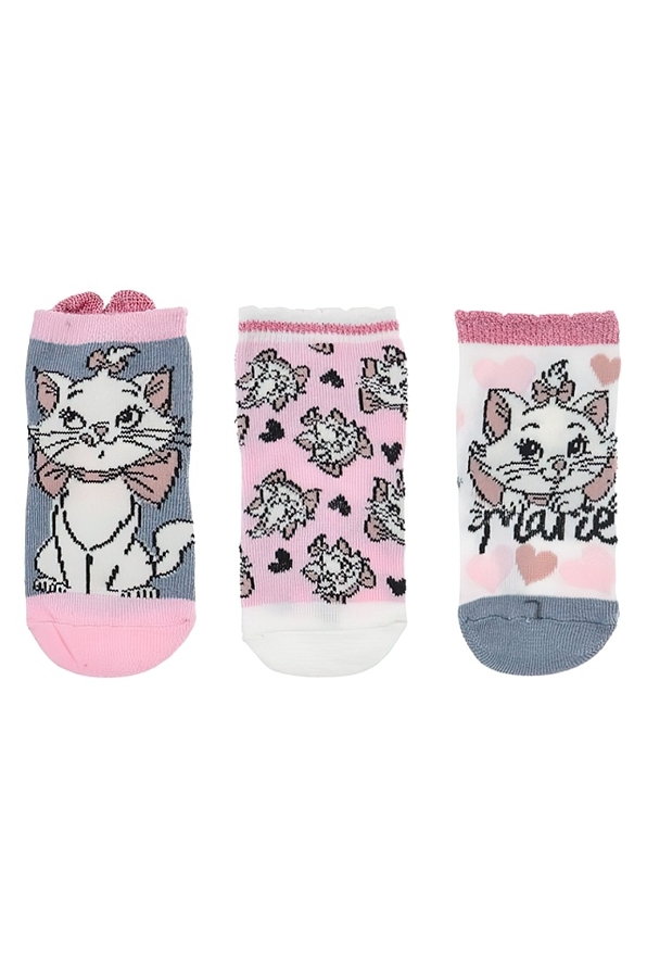 DISNEY ARISTOCATS BABY MARIE 3-PACK ΒΡΕΦΙΚΗ ΚΟΡΙΤΣΙΣΤΙΚΗ ΚΑΛΤΣΑ ΜΕ ΛΟΥΡΕΞ ΚΑΙ GLITTER ΛΕΠΤΟΜΕΡΕΙΕΣ