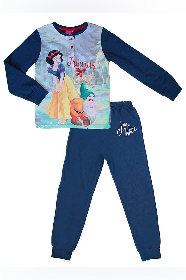 DISNEY PRINCESS GIRL COTTON PYJAMAS CUFFED LEGS
