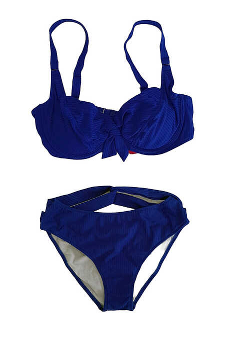 WOMAN BIKINI SET UNICOLOR RIB PATTERN STABLE ADJUSTABLE STRAPS WIRED NO PADDED IN CUP E