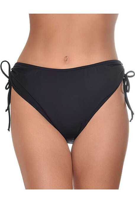 WOMAN BIKINI BOTTOM PLAIN FULL SHAPE HIGHWAISTED ADJUSTABLE TWISTED SIDE WITH CORDS 4/4 FULL BACK COVERAGE