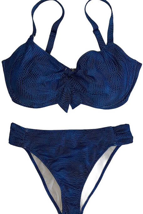 WOMAN BIKINI SET SNAKE PATTERN STABLE ADJUSTABLE STRAPS WIRED AND PADDED BY SIDE IN CUP G