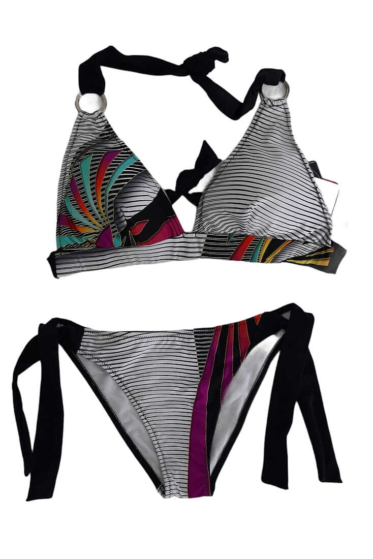 ΓΥΝΑΙΚΕΙΟ ΣΕΤ ΜΠΙΚΙΝΙ ΜΕ ΣΧΕΔΙΟ ΡΙΓΕ/ΦΥΛΛΑ ΤΟΠ ΤΡΙΓΩΝΟ ΜΕ ΜΠΑΣΚΑ ΧΩΡΙΣ ΜΠΑΝΕΛΑ ΕΛΑΦΡΙΑ ΕΝΙΣΧΥΣΗ ΣΕ CUP D ΣΛΙΠ ΤΑΝΓΚΑ ΜΕ ΔΕΤΟ ΚΟΡΔΟΝΙ