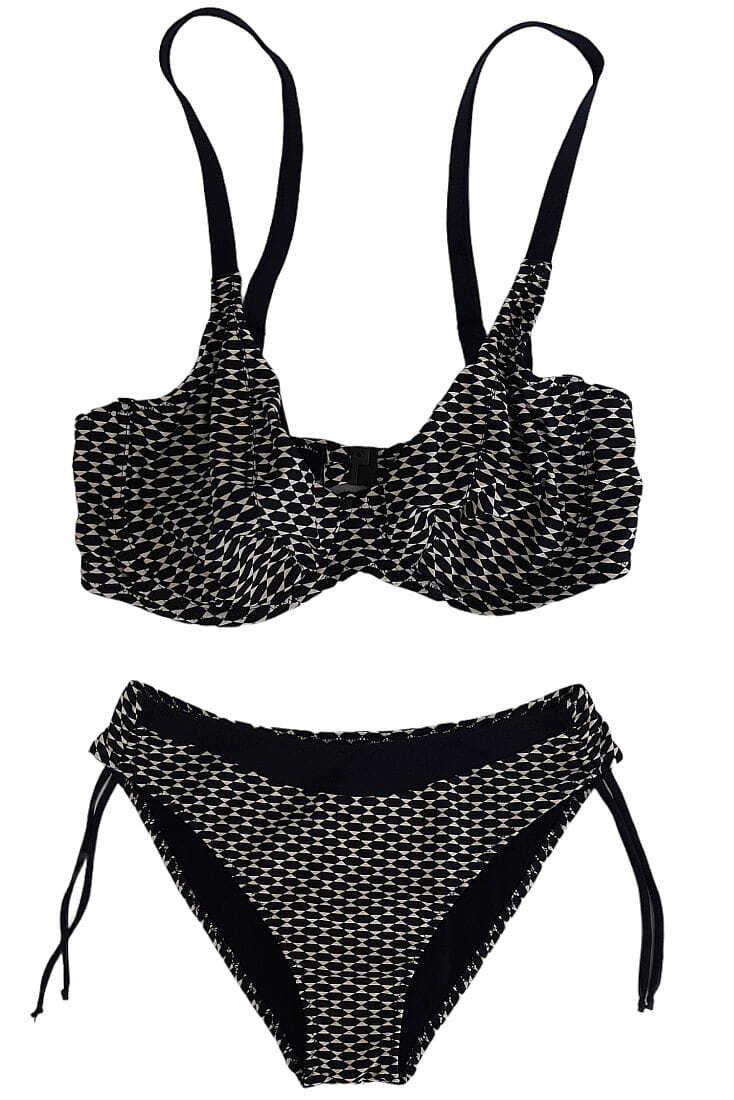 ΓΥΝΑΙΚΕΙΟ ΣΕΤ ΜΠΙΚΙΝΙ ΣΧΕΔΙΟ ΕΜΠΡΙΜΕ OTTICO ΜΕ ΠΟΛΥΜΟΡΦΙΚΕΣ ΑΠΟΣΠΩΜΕΝΕΣ ΤΙΡΑΝΤΕΣ ΧΙΑΣΤΙ Ή ΚΑΙ ΙΣΙΑ ΜΕ ΜΠΑΝΕΛΑ ΧΩΡΙΣ ΕΝΙΣΧΥΣΗ ΣΕ CUP E