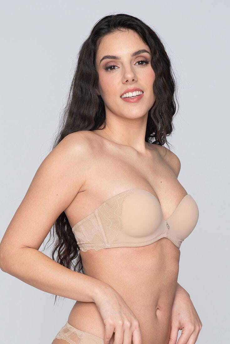 MELODY ΓΥΝΑΙΚΕΙΟ STRAPLESS ΣΟΥΤΙΕΝ ΜΕ ΔΑΝΤΕΛΑ ΕΛΑΦΡΙΑ ΕΝΙΣΧΥΣΗ ΚΑΙ ΚΡΥΦΗ ΜΠΑΝΕΛΑ ΙΔΑΝΙΚΟ ΓΙΑ ΝΥΦΕΣ