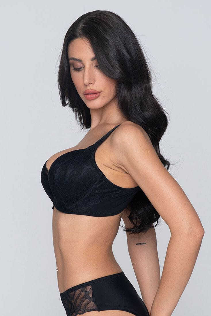 MELODY ΓΥΝΑΙΚΕΙΟ BALCONETTE ΣΟΥΤΙΕΝ ΧΑΜΗΛΟ ΝΤΕΚΟΛΤΕ ΜΕ ΔΑΝΤΕΛΑ ΕΝΙΣΧΥΣΗ ΚΑΙ ΜΠΑΝΕΛΑ