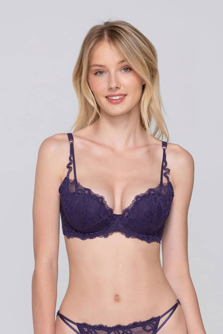 DAISY-PADDED BALCONETTE ΓΥΝΑΙΚΕΙΟ ΣΟΥΤΙΕΝ ΜΕ ΑΝΑΓΛΥΦΗ ΔΑΝΤΕΛΑ ΕΝΙΣΧΥΣΗ ΚΑΙ ΜΠΑΝΕΛΑ