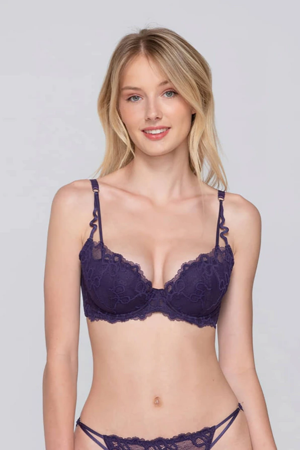 DAISY-PADDED BALCONETTE ΓΥΝΑΙΚΕΙΟ ΣΟΥΤΙΕΝ ΜΕ ΑΝΑΓΛΥΦΗ ΔΑΝΤΕΛΑ ΕΝΙΣΧΥΣΗ ΚΑΙ ΜΠΑΝΕΛΑ