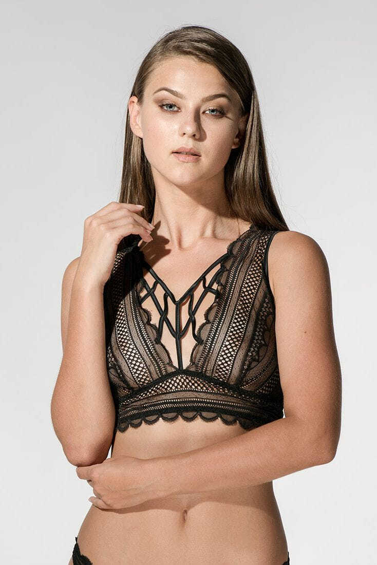 PRESTIGE GAIA ΓΥΝΑΙΚΕΙΟ BRALETTE ΣΟΥΤΙΕΝ ΜΕ ΔΑΝΤΕΛΑ